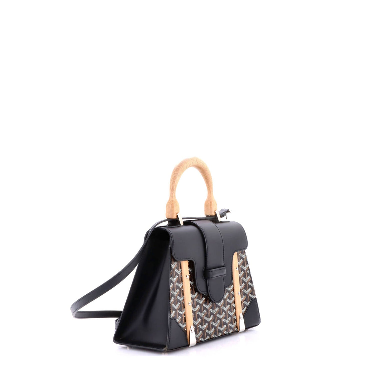 Saigon Top Handle Bag Coated Canvas with Leather PM
