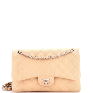 Chanel Classic Double Flap Bag Quilted Lambskin Jumbo - view 1
