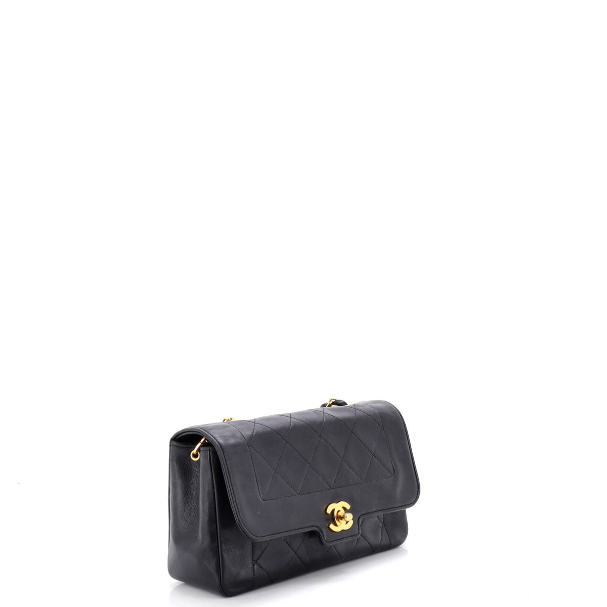 Vintage Diana Flap Bag Quilted Lambskin Small