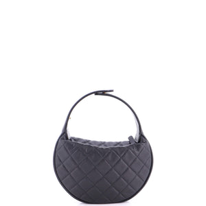 Chanel Double Chain Bow Hobo Pouch Quilted Caviar Mini - view 3