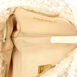 Chanel CC Bow Chain Shoulder Bag Quilted Tweed Mini - view 5