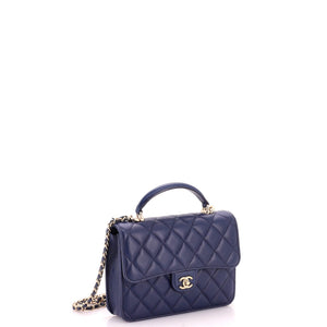 Chanel CC Top Handle Backpack Quilted Lambskin Small - view 2