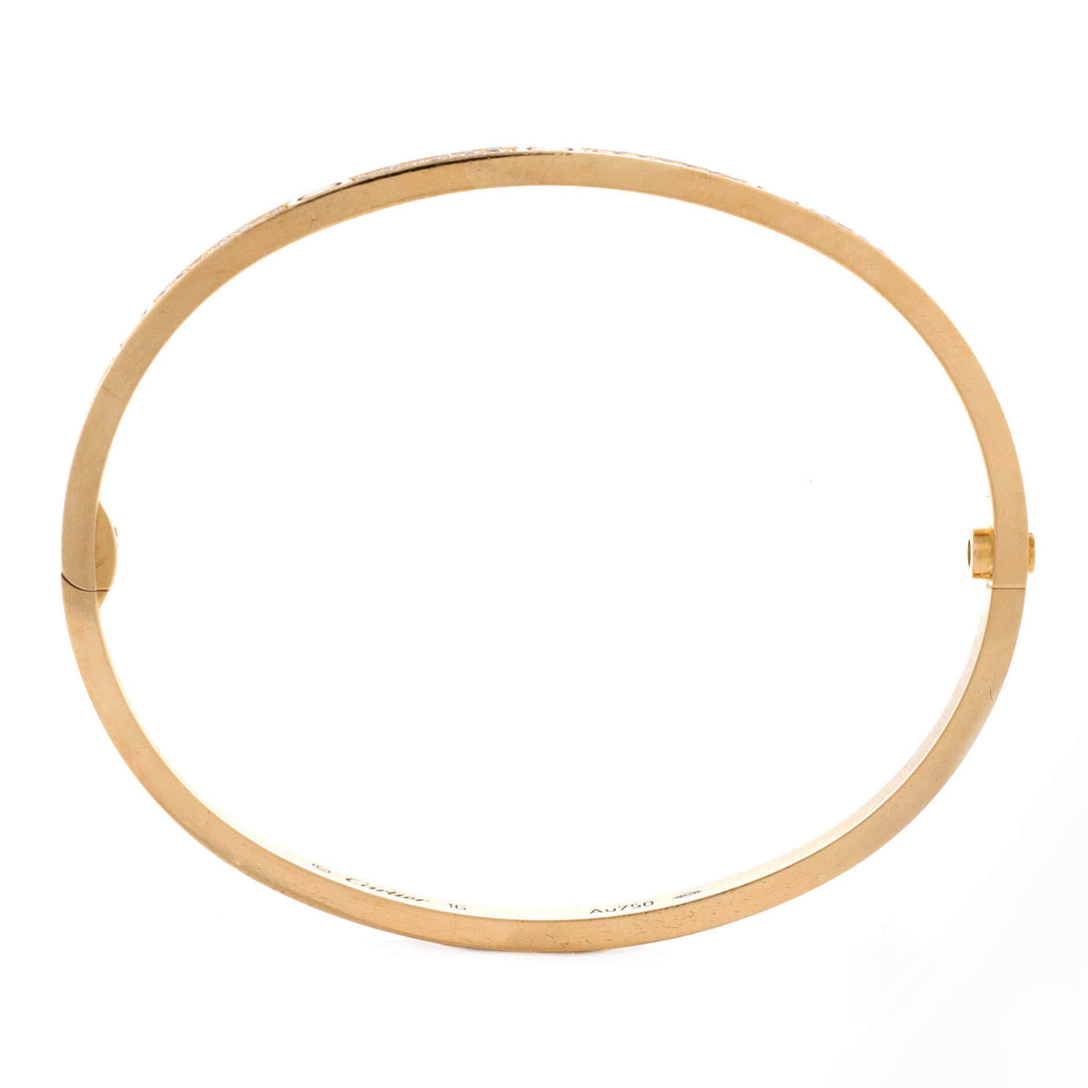 Cartier Love Bracelet 18K Yellow Gold with Pave Diamonds Small 16 – view 2
