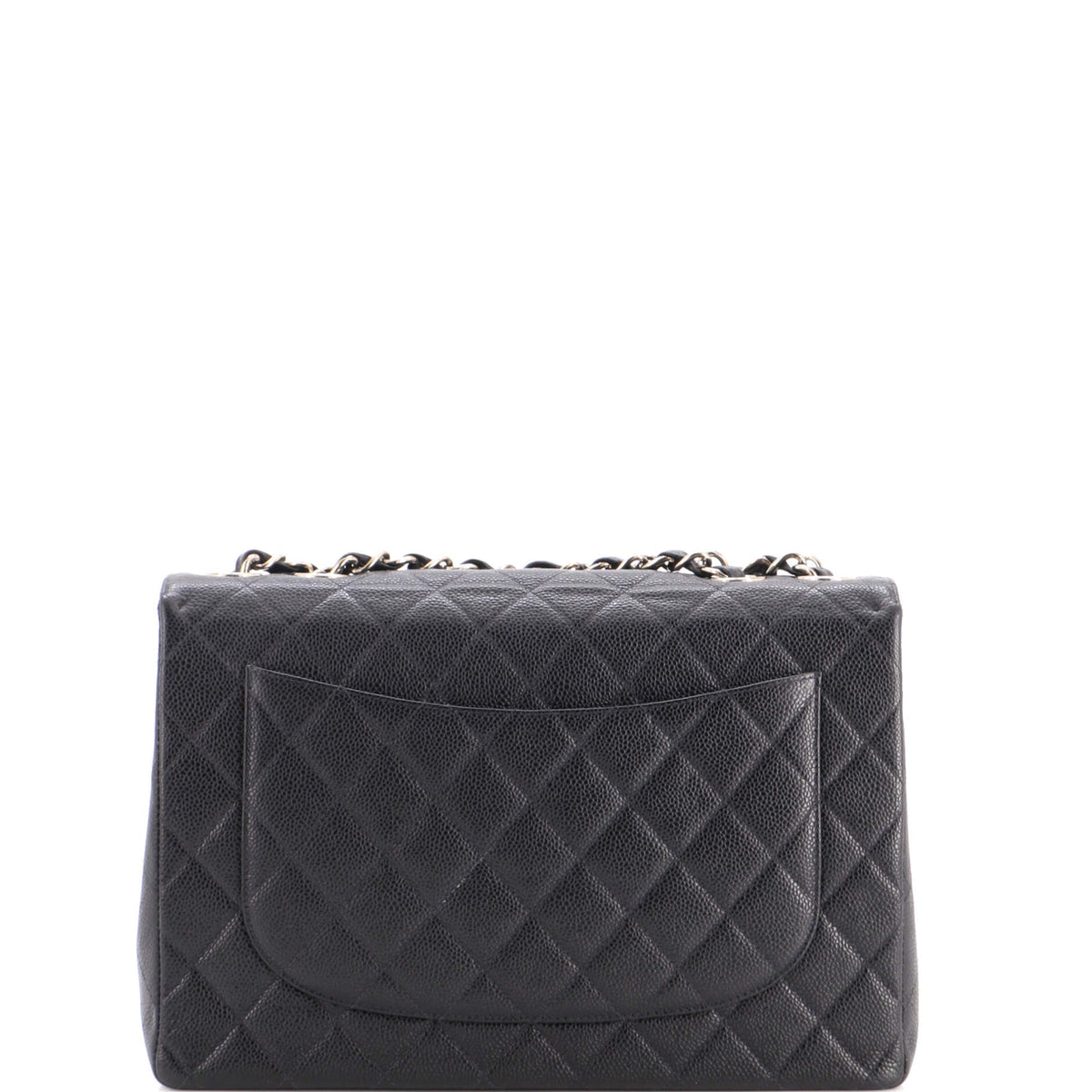 Vintage Square Classic Single Flap Bag Quilted Caviar Jumbo