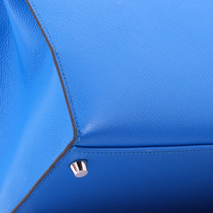 Hermes Kelly Handbag Bleu Zanzibar Epsom with Palladium Hardware 28 - view 7