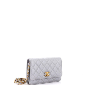 Chanel Fit For You Wallet on Chain Quilted Iridescent Caviar - view 2