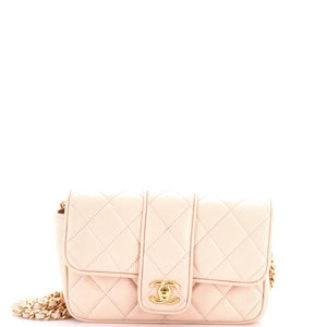 Chanel CC Tab Flap Shoulder Bag Quilted Lambskin Mini - view 1