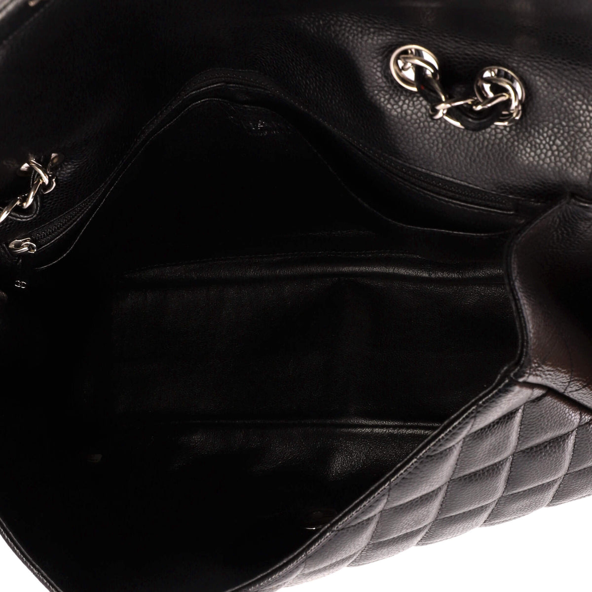 Vintage Classic Single Flap Bag Quilted Caviar Jumbo