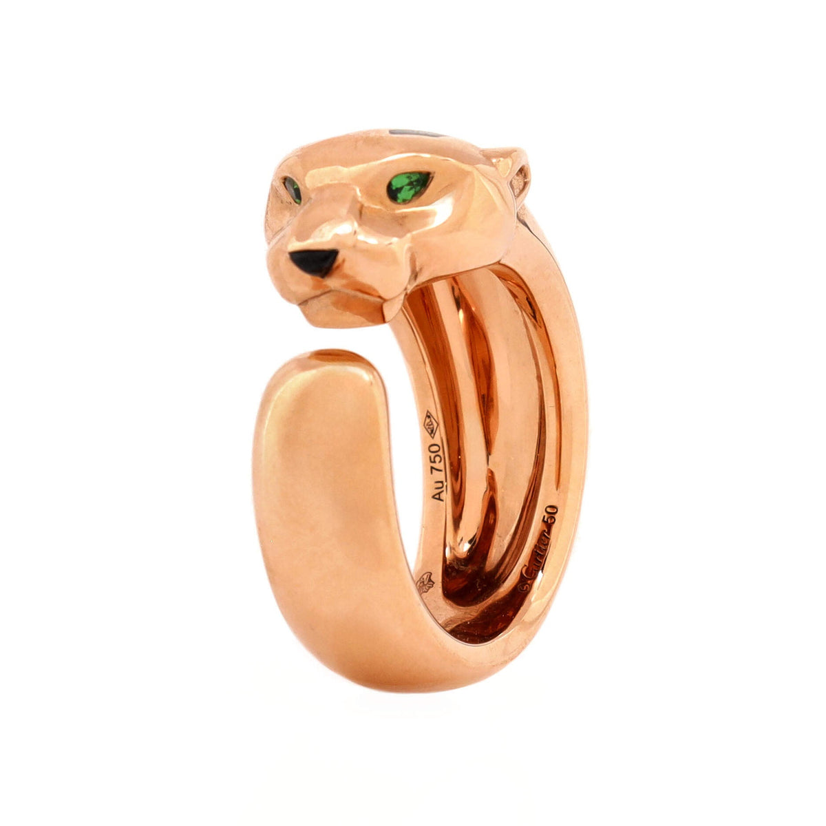 Panthere de Cartier Ring 18K Rose Gold with Lacquer, Onyx and Tsavorite 11mm – view 3