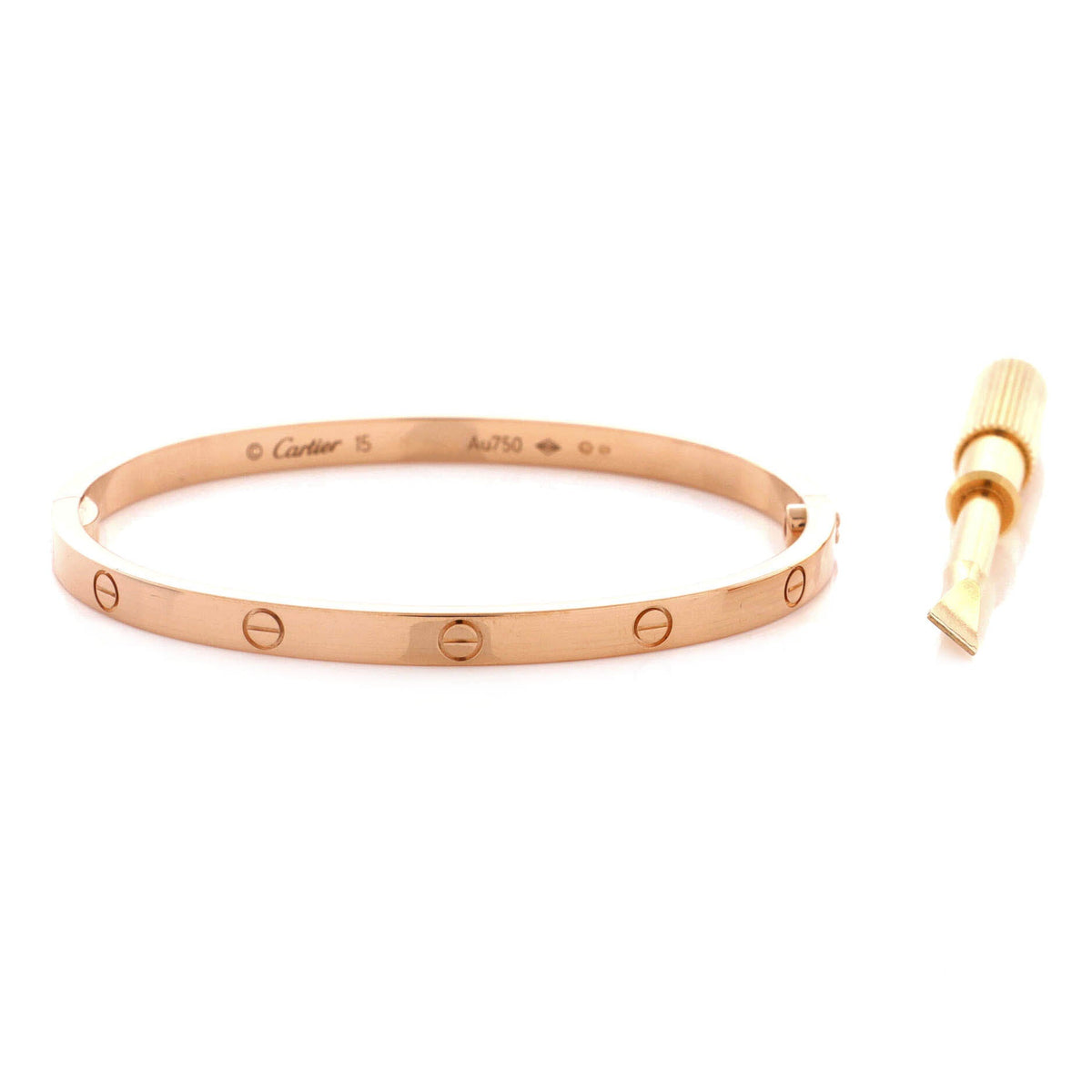 Cartier Love Bracelet 18K Rose Gold Small 16 – view 3