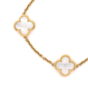 Van Cleef & Arpels Pure Alhambra 4 Motifs Bracelet 18K Yellow Gold with Mother of Pearl - view 2