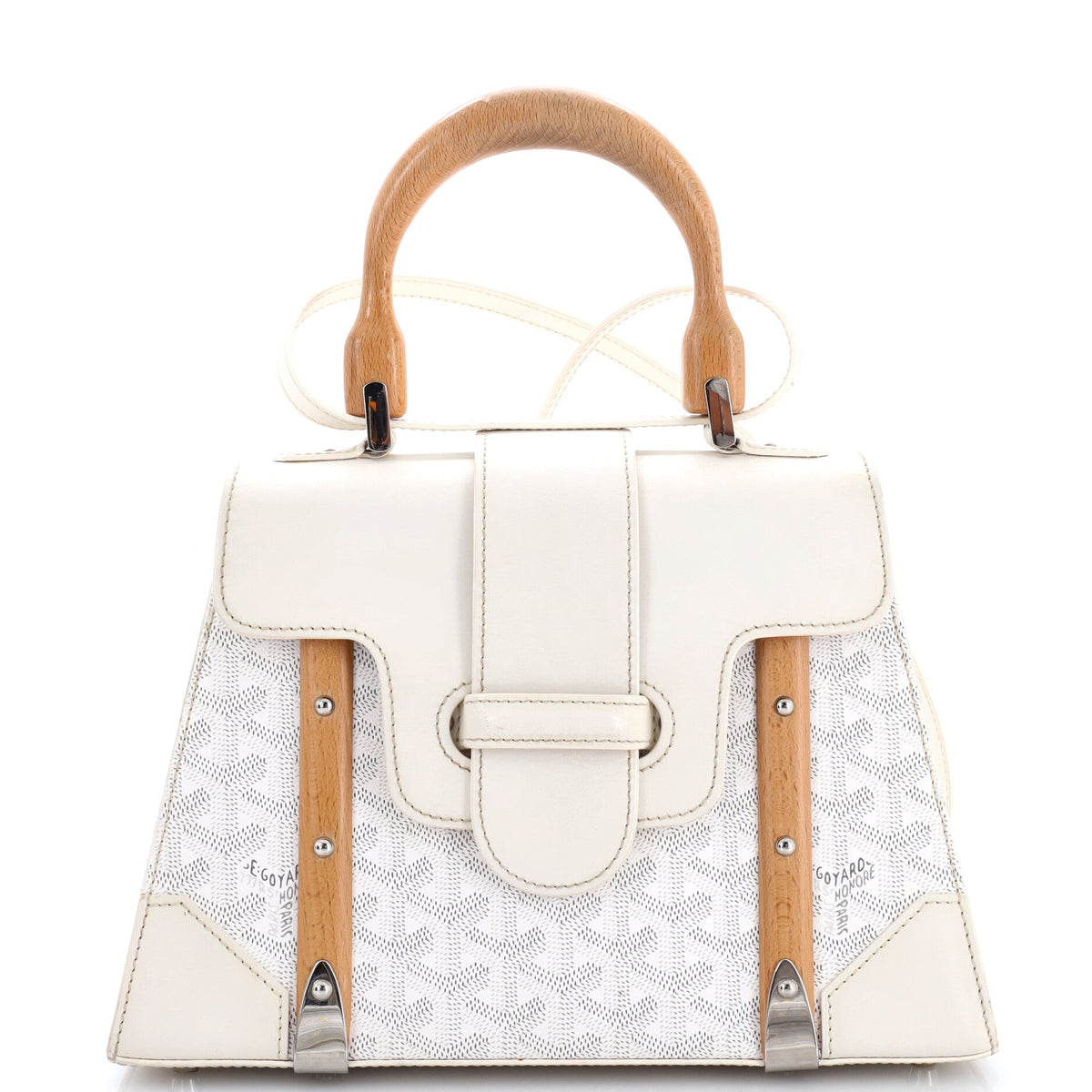 Saigon Top Handle Bag Coated Canvas with Leather PM