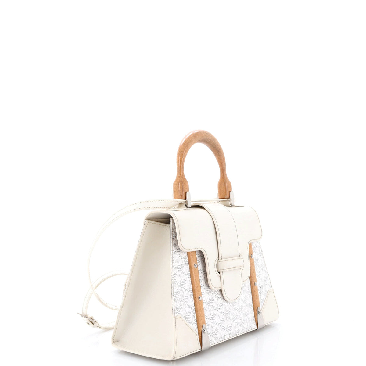 Saigon Top Handle Bag Coated Canvas with Leather PM