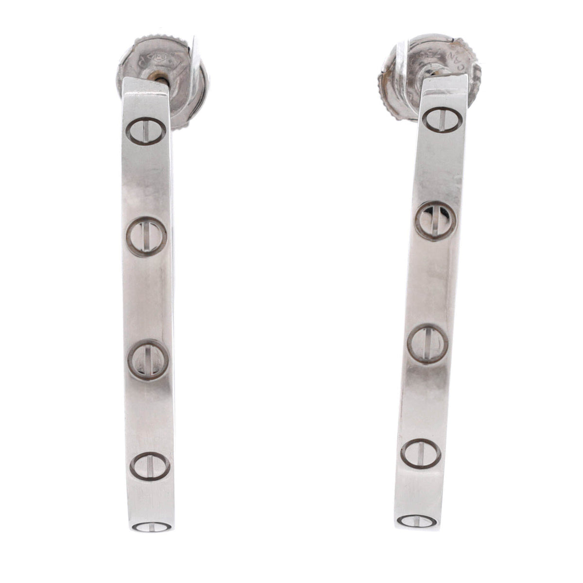 Cartier Love Hoop Earrings 18K White Gold Large