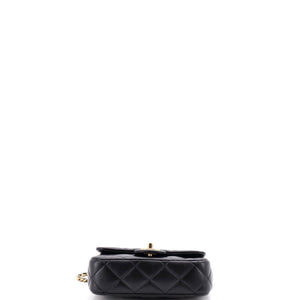 Chanel Resin Chain Top Handle Flap Bag Quilted Lambskin Mini - view 4