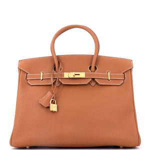 Hermes Birkin Handbag Gold Togo with Gold Hardware 35 - view 1