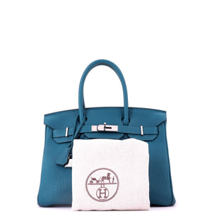 Hermes Birkin Handbag Colvert Togo with Palladium Hardware 30 - view 2