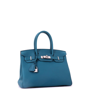 Hermes Birkin Handbag Colvert Togo with Palladium Hardware 30 - view 3