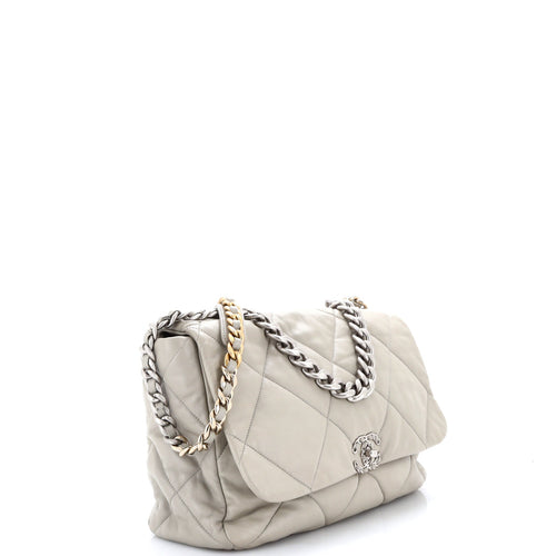 Chanel 19 Flap Bag Quilted Leather Maxi – view 2
