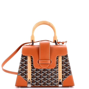 Goyard Saigon Top Handle Bag Coated Canvas with Leather PM - view 1