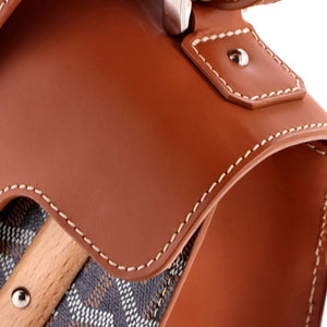 Goyard Saigon Top Handle Bag Coated Canvas with Leather PM - view 6