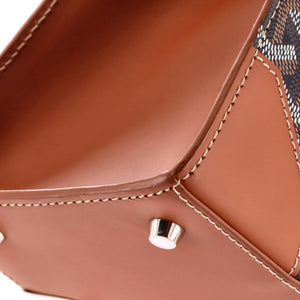 Goyard Saigon Top Handle Bag Coated Canvas with Leather PM - view 7
