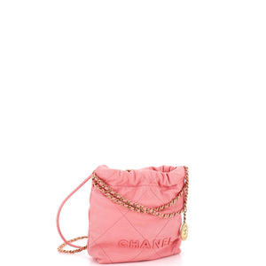 Chanel 22 Chain Hobo Quilted Caviar Mini - view 2