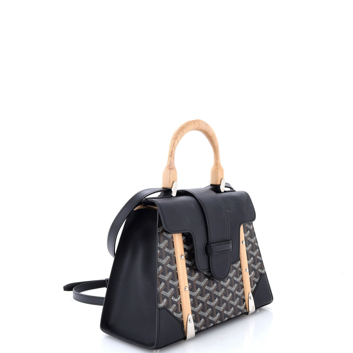 Saigon Top Handle Bag Coated Canvas with Leather PM