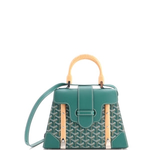Goyard Saigon Top Handle Bag Coated Canvas with Leather PM - view 1