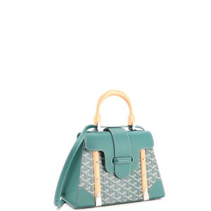 Goyard Saigon Top Handle Bag Coated Canvas with Leather PM - view 2