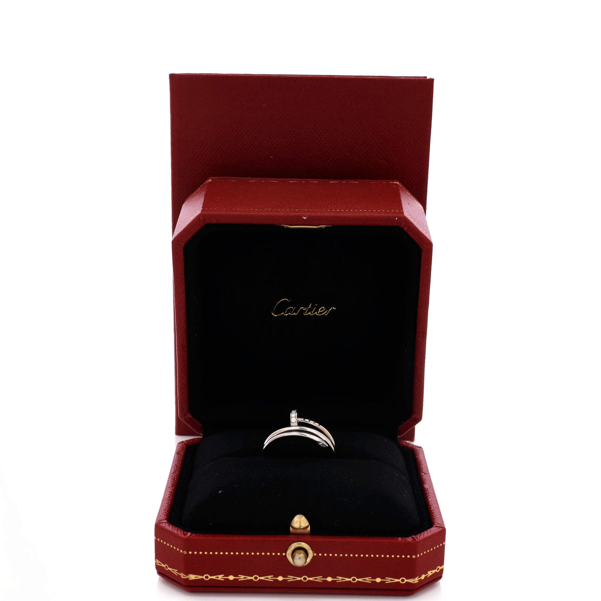 Cartier Juste un Clou Double Ring 18K White Gold and Diamonds Small – view 2