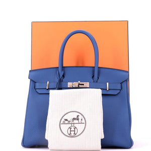 Hermes Birkin Handbag Bleu France Togo with Palladium Hardware 30 - view 2