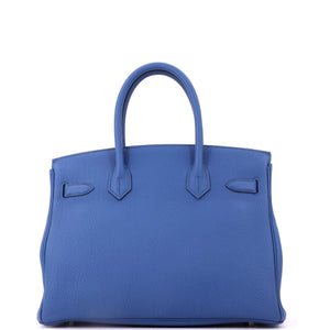 Hermes Birkin Handbag Bleu France Togo with Palladium Hardware 30 - view 4