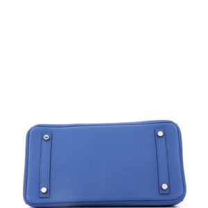 Hermes Birkin Handbag Bleu France Togo with Palladium Hardware 30 - view 5