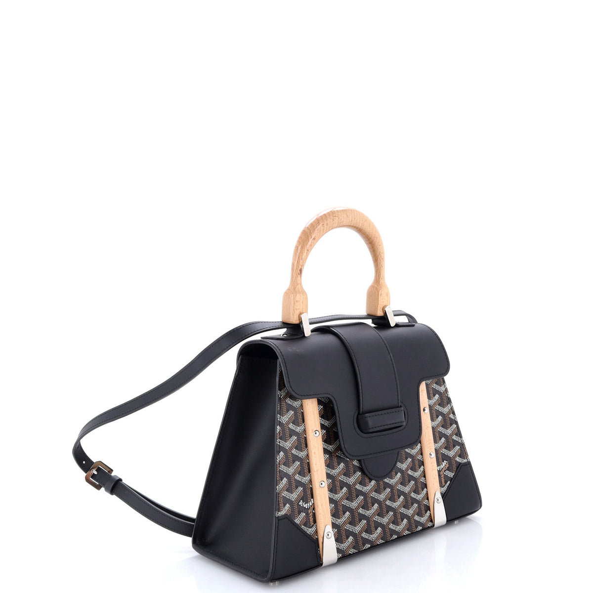 Saigon Top Handle Bag Coated Canvas with Leather PM