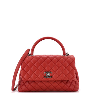 Chanel Coco Top Handle Bag Quilted Caviar Small - view 1