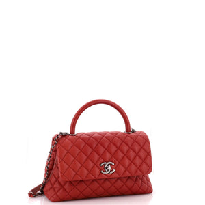 Chanel Coco Top Handle Bag Quilted Caviar Small - view 2