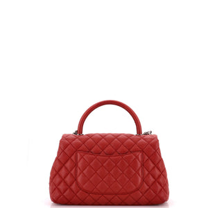 Chanel Coco Top Handle Bag Quilted Caviar Small - view 3