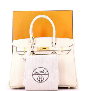 Hermes Birkin Handbag Craie Epsom with Gold Hardware 30 - view 2