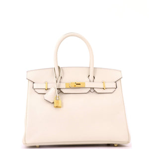 Hermes Birkin Handbag Craie Epsom with Gold Hardware 30 - view 3