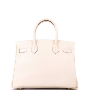 Hermes Birkin Handbag Craie Epsom with Gold Hardware 30 - view 4
