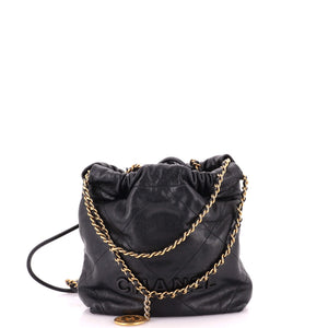 Chanel 22 Chain Hobo Quilted Caviar Mini - view 1