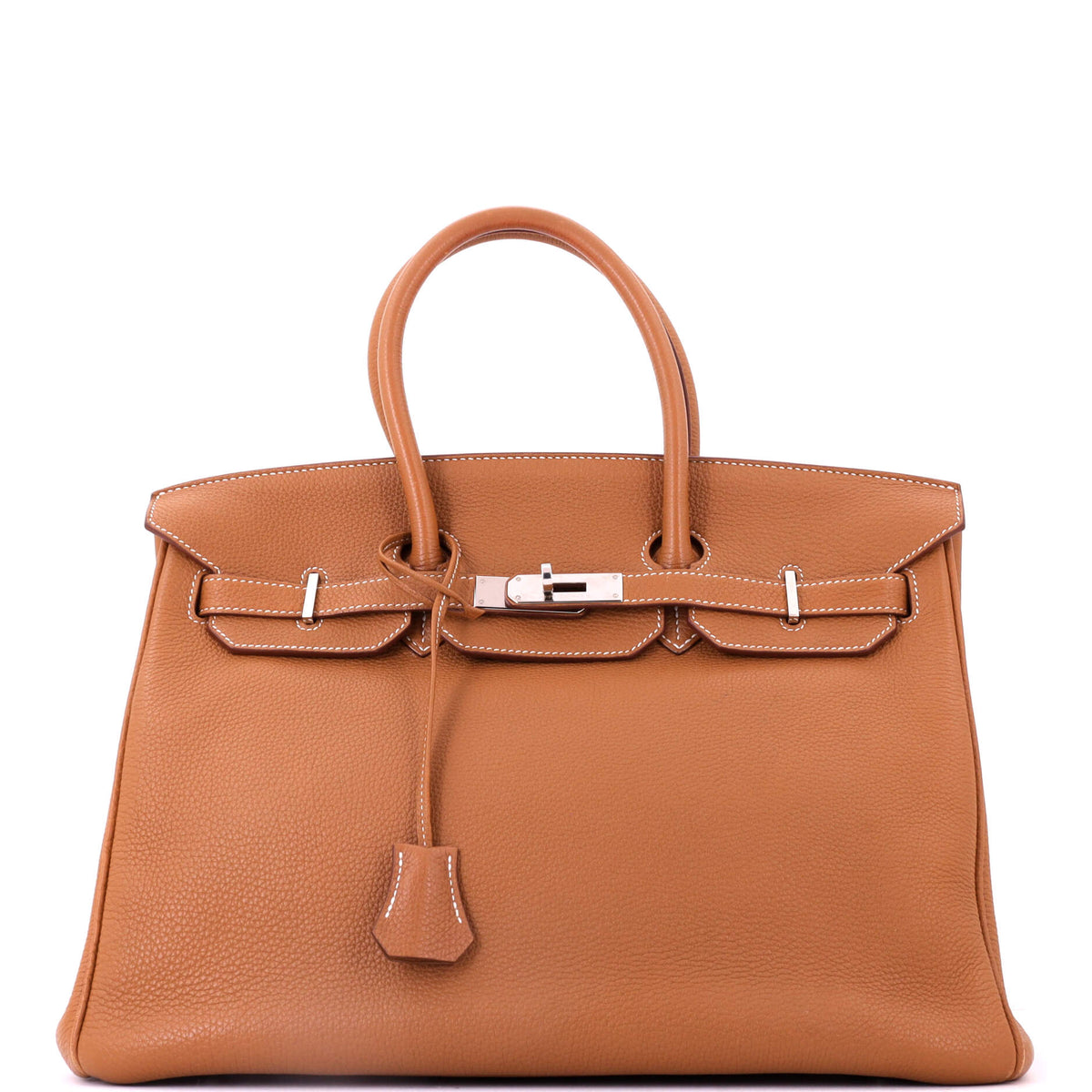 Hermes Birkin Handbag Gold Togo with Palladium Hardware 35