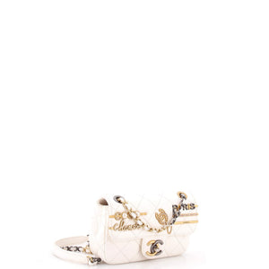 Chanel Coco Clips Flap Bag Embellished Quilted Lambskin Mini - view 2