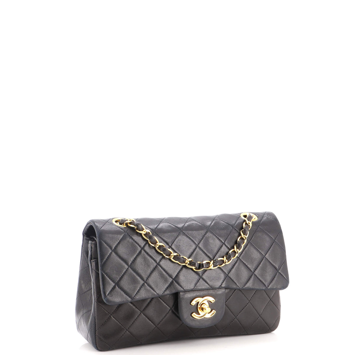 Vintage Classic Double Flap Bag Quilted Lambskin Small