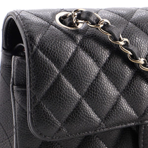 Chanel Classic Double Flap Bag Quilted Caviar Small - view 7