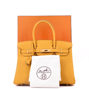 Hermes Birkin Handbag Jaune Ambre Togo with Gold Hardware 30 - view 2