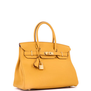 Hermes Birkin Handbag Jaune Ambre Togo with Gold Hardware 30 - view 3