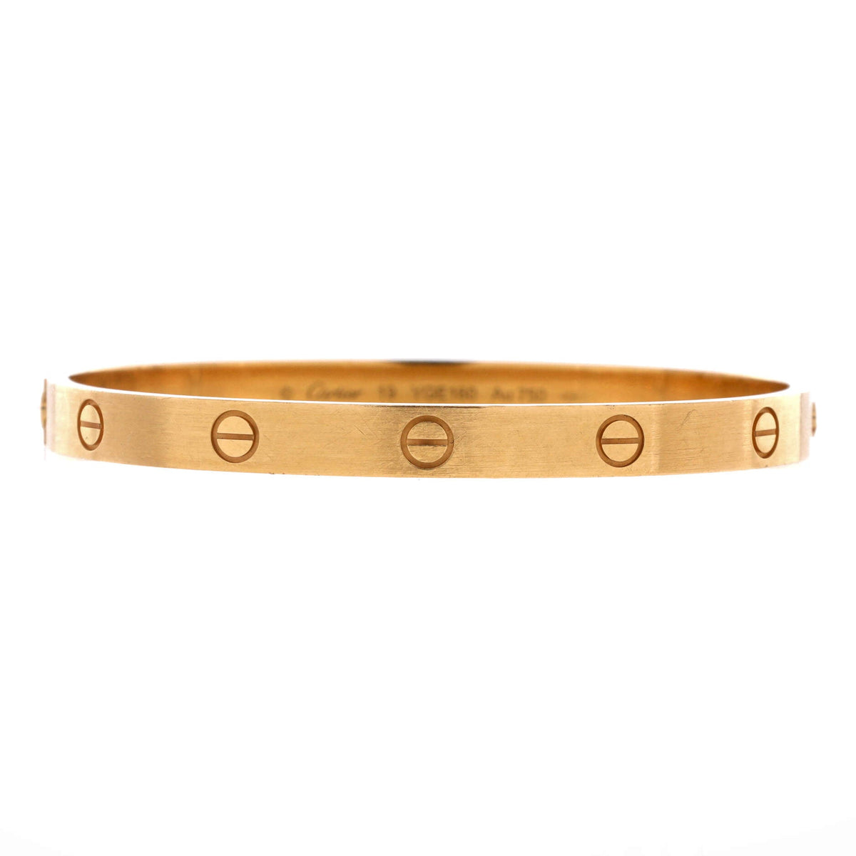 Cartier Love Bracelet Brushed 18K Yellow Gold 19