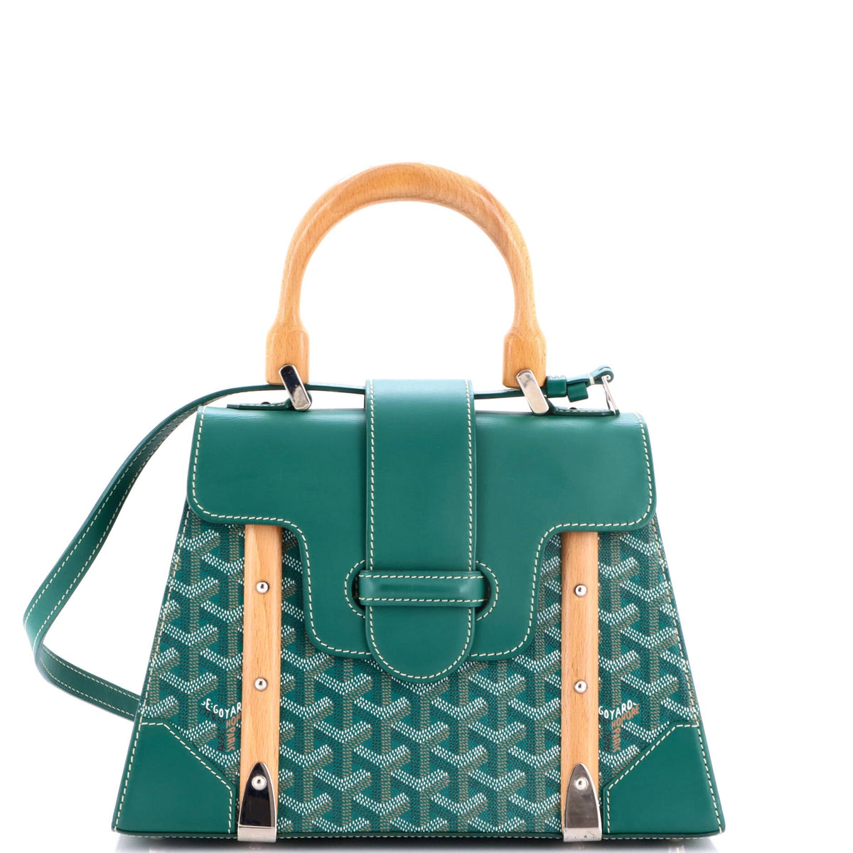Saigon Top Handle Bag Coated Canvas with Leather PM